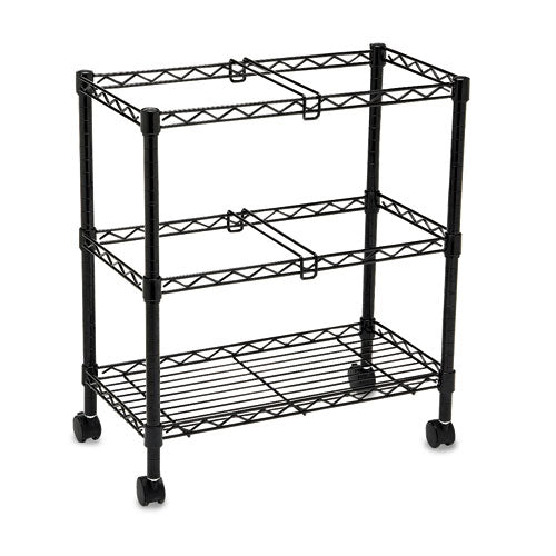 Two-Tier Rolling File Cart