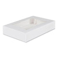 White Window Bakery Boxes with Attached Flip Top