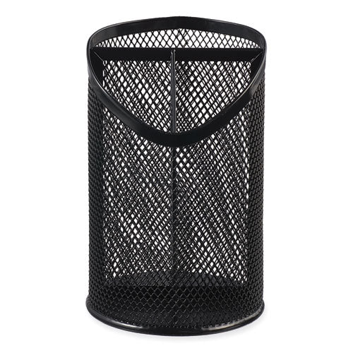 Metal Mesh 3-Compartment Pencil Cup