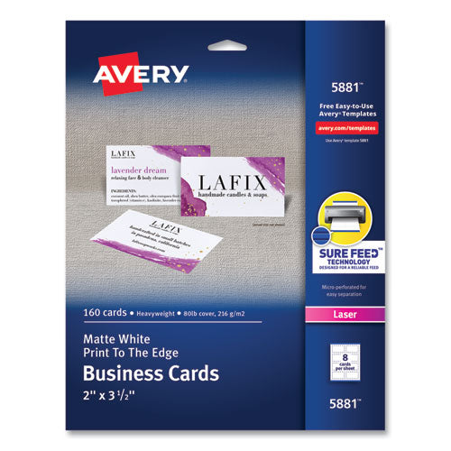 Print-to-the-Edge Microperf Business Cards w/Sure Feed Technology