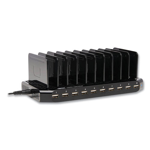 Desktop Charging Station with Adjustable Storage