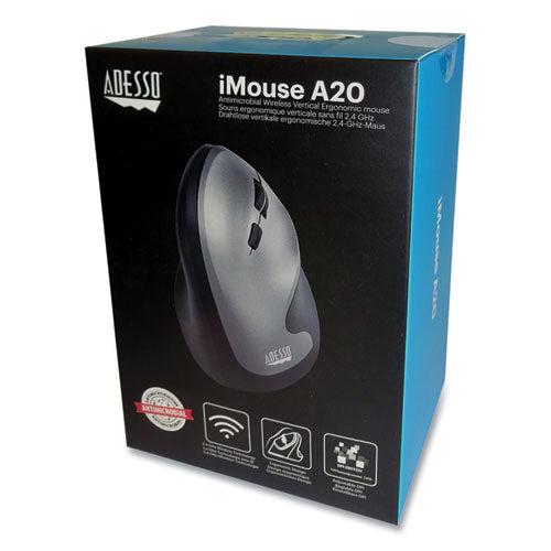 iMouse A20 Antimicrobial Vertical Wireless Mouse
