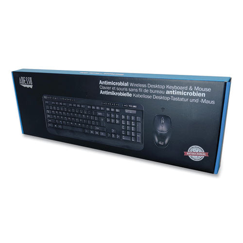 WKB-1320CB Antimicrobial Wireless Desktop Keyboard and Mouse