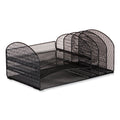 Onyx Mesh Desk Organizer with Three Horizontal and Upright Sections