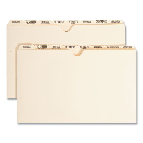 Replacement Pressboard Mortgage File Dividers