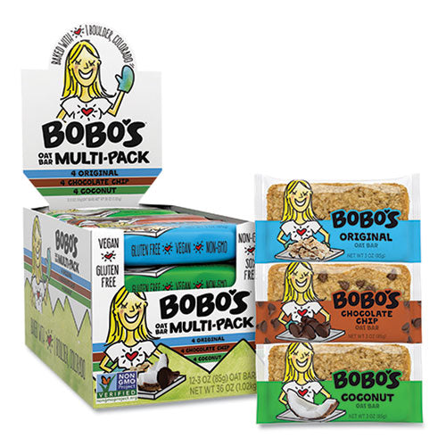 Oat Bar Coconut/Chocolate Chip/Original Multipack