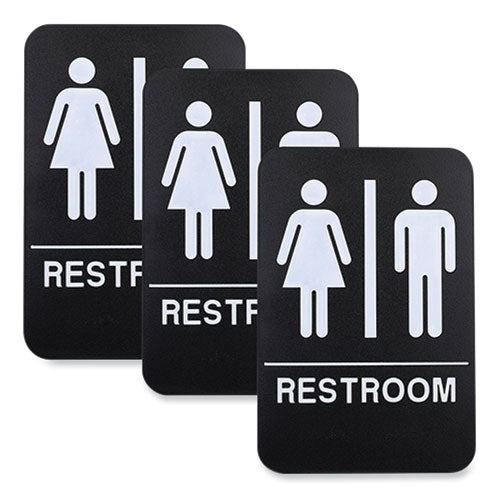 Indoor/Outdoor Restroom with Braille Text