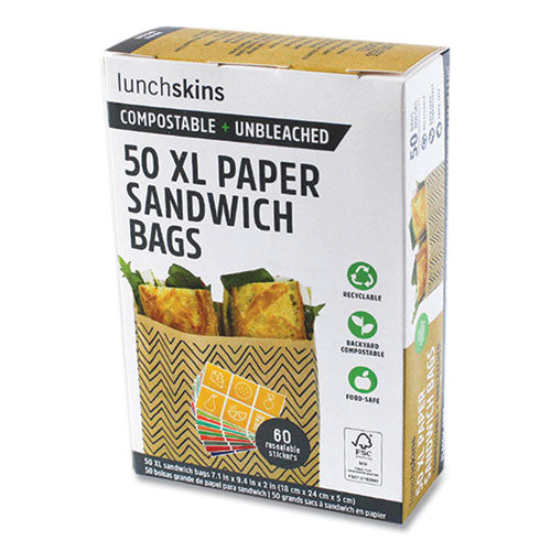 XL Sandwich Bag with Resealable Stickers