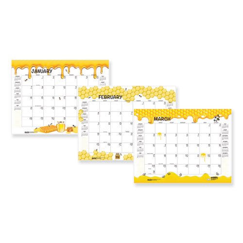 Recycled Honeycomb Desk Pad Calendar