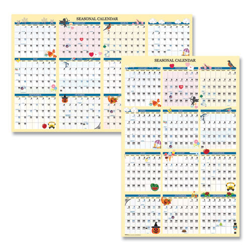 Recycled Seasonal Laminated Wall Calendar