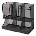 Network Collection 2-Tier 6-Compartment Coffee Cup and Condiment Countertop Organizer