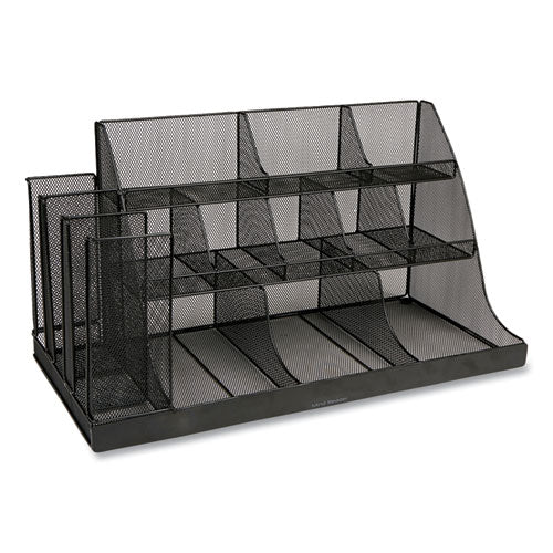 Network Collection 14-Compartment Coffee Cup and Condiment Countertop Organizer