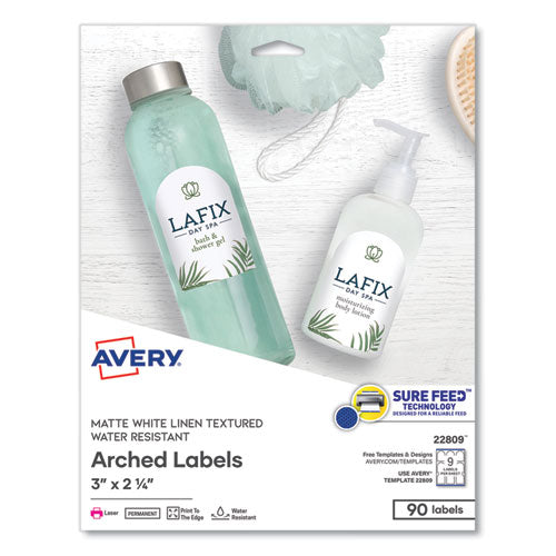 Textured Arched Print-to-the-Edge Labels
