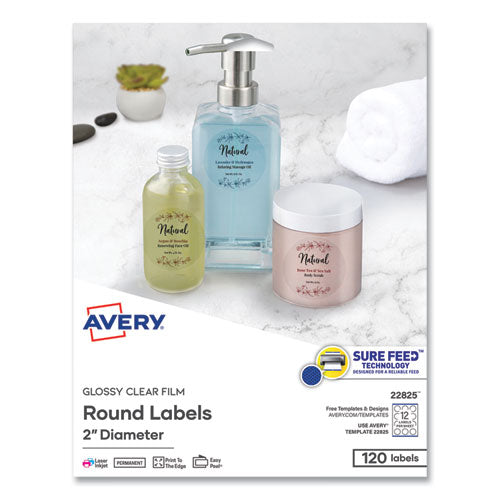 Round Print-to-the Edge Labels with Sure Feed and Easy Peel