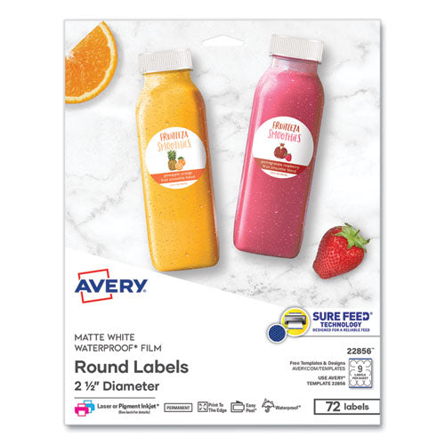 Durable White ID Labels w/ Sure Feed