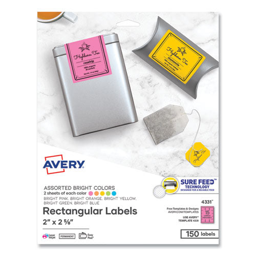Printable Color Labels with Sure Feed and Easy Peel