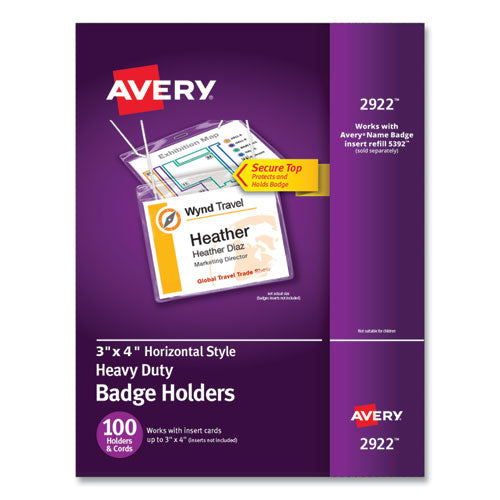 Secure Top Hanging-Style Badge Holders