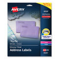Glossy Clear Easy Peel Mailing Labels w/ Sure Feed Technology