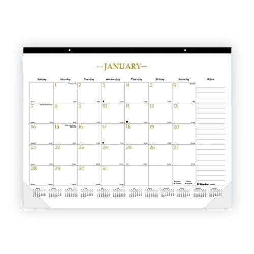 Gold Collection Monthly Desk Pad Calendar