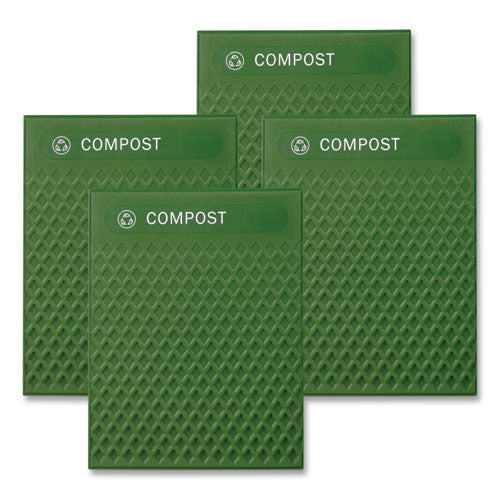 Medium Prelabeled Compost Waste Panels for Tailor and Landmark Series Containers