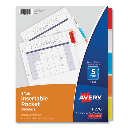 Insertable Dividers w/Single Pockets