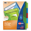 Insertable Big Tab Plastic 2-Pocket Dividers