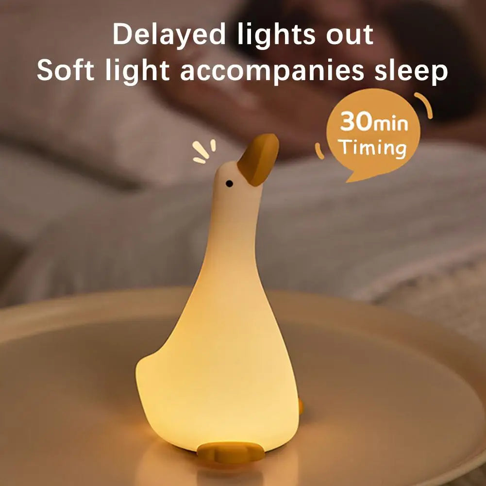 Duck Shape Warm Night Light Suitable For Baby Nursery Silicone Soft Adjustable