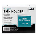 Clear Plastic Horizontal-Orientation Wall Sign Holder with Mounting Screws