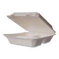 White Molded Fiber Clamshell Containers