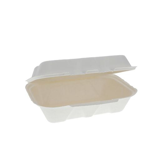 EarthChoice PFAS Free Compostable Hinged Lid Container