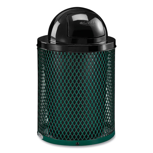 Outdoor Diamond Steel Trash Can