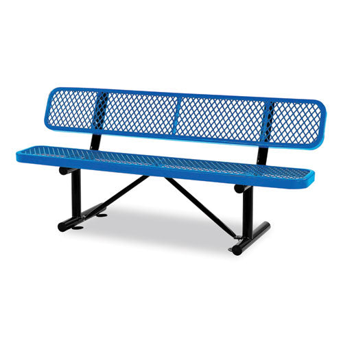 Expanded Steel Bench With Back
