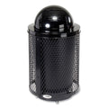 Outdoor Diamond Steel Trash Can with Base