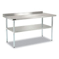 Work Table with Undershelf with Backsplash