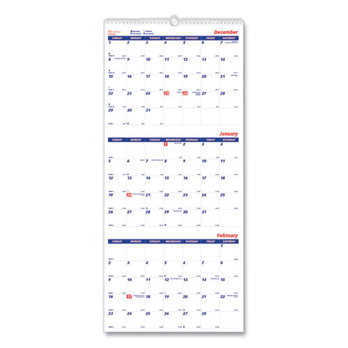 Three-Month Wall Calendar