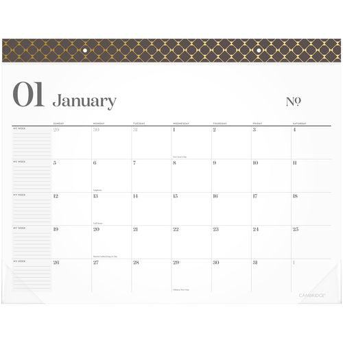 WorkStyle Monthly Desk Pad Calendar