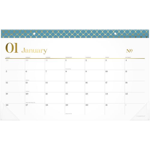 WorkStyle Compact Monthly Desk Pad Calendar