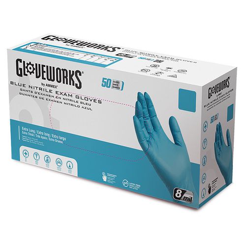 Blue Nitrile Exam Gloves