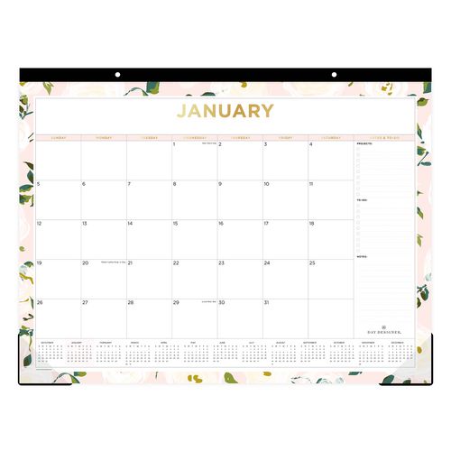 Day Designer Coming Up Roses Monthly Desk Pad Calendar