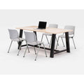 Midtown Dining Table with Four Light Gray Kool Series Chairs