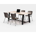 Midtown Dining Table with Four Brownstone Kool Series Chairs