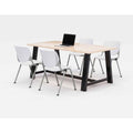 Midtown Dining Table with Four White Kool Series Chairs