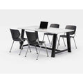 Midtown Dining Table with Four Black Kool Series Chairs