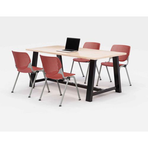 Midtown Dining Table with Four Coral Kool Series Chairs