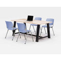 Midtown Dining Table with Four Periwinkle Kool Series Chairs