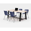 Midtown Dining Table with Four Navy Kool Series Chairs