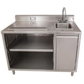 Stainless Steel Beverage Table with Right Sink