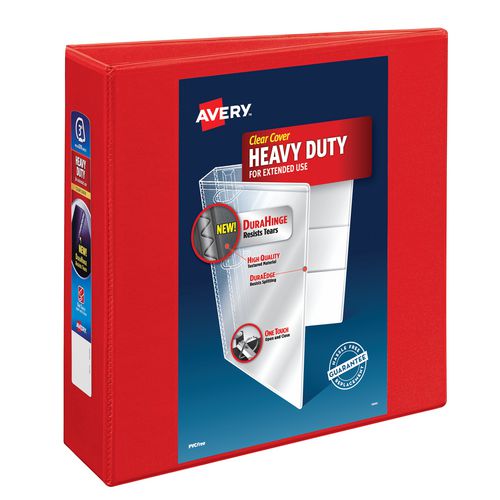 Heavy-Duty View Binder with DuraHinge and Locking One Touch EZD Rings
