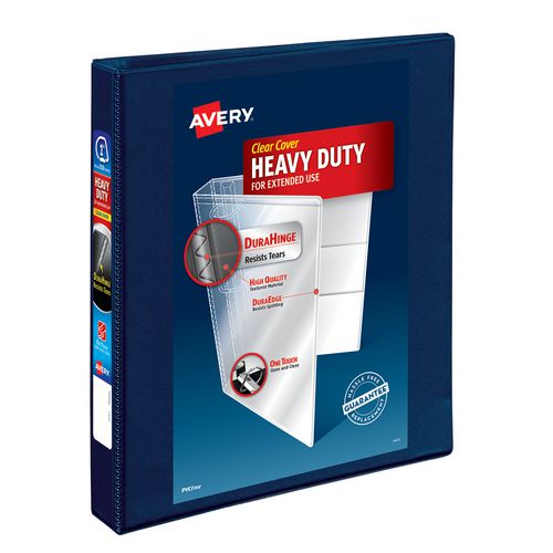 Heavy-Duty View Binder with DuraHinge and One Touch EZD Rings