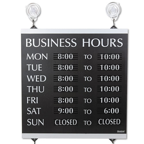 Century Series Business Hours Sign
